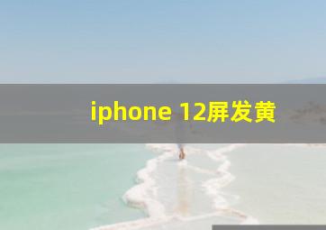 iphone 12屏发黄